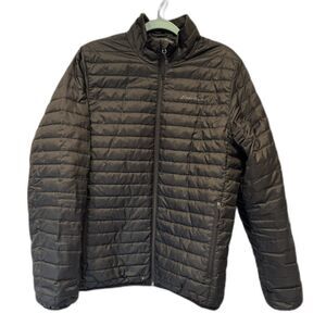 Eddie Bauer EB700 Down Puffer Jacket Black Quilted Coat Gorpcore Mens sz Small